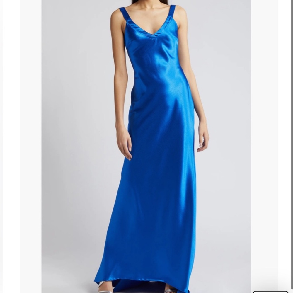 Lulus Perfectly Classy Satin Gown in M